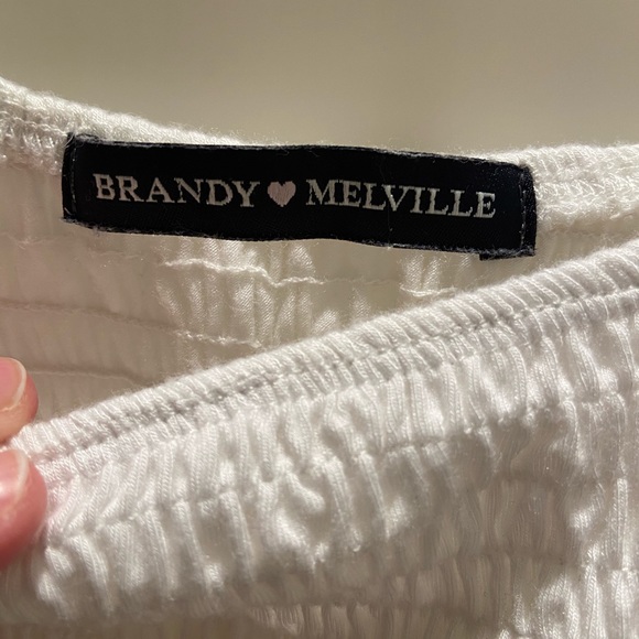 White Strapless Rouched Crop Top - Picture 6 of 6